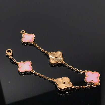 [Clover Jewelry] CLOVER 5 MOTIFS  PINK MOP BRACELET COLLECTION