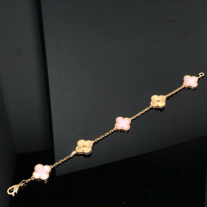 [Clover Jewelry] CLOVER 5 MOTIFS  PINK MOP BRACELET COLLECTION