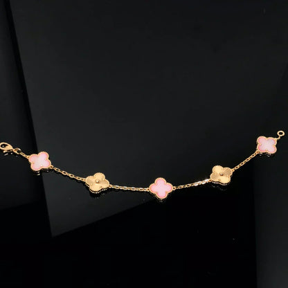 [Clover Jewelry] CLOVER 5 MOTIFS  PINK MOP BRACELET COLLECTION