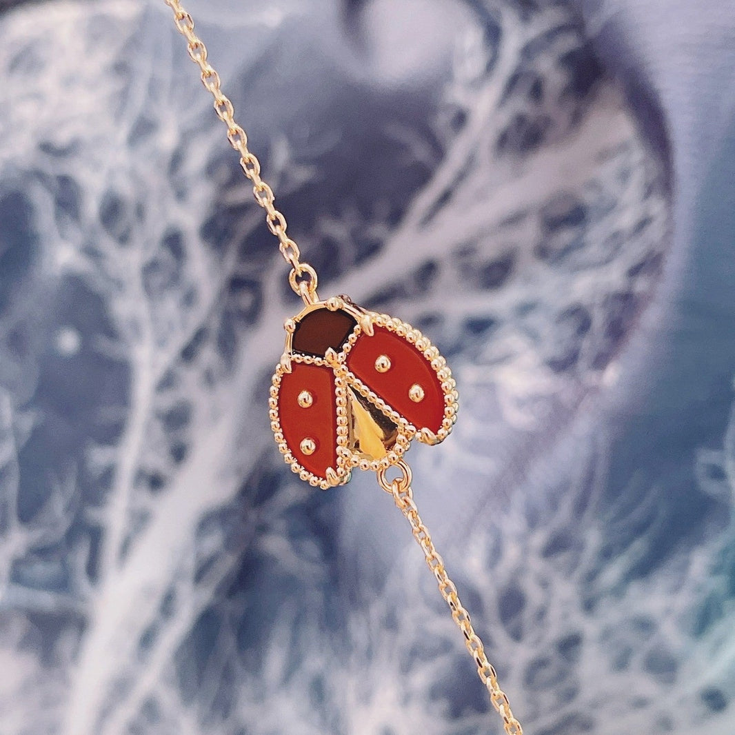 [Clover Jewelry]LUCKY SPRING 1 MOTIF PINK GOLD BRACELET