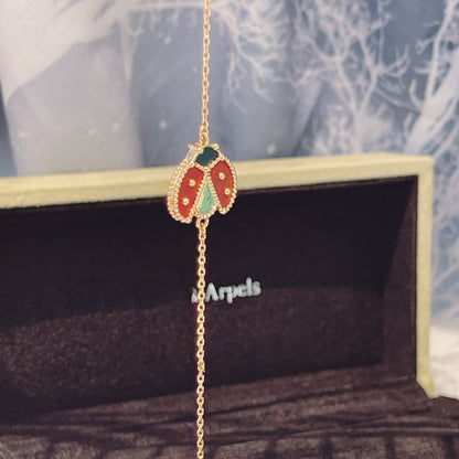 [Clover Jewelry]LUCKY SPRING 1 MOTIF PINK GOLD BRACELET