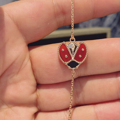 [Clover Jewelry]LUCKY SPRING 1 MOTIF PINK GOLD BRACELET