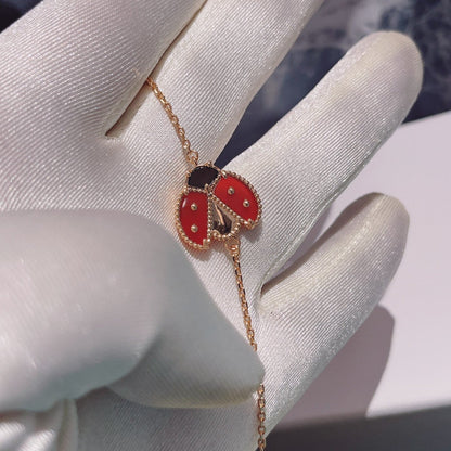 [Clover Jewelry]LUCKY SPRING 1 MOTIF PINK GOLD BRACELET