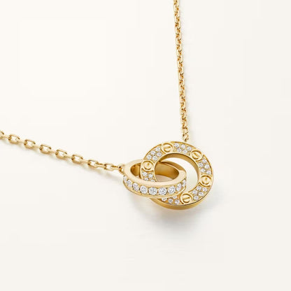 [Clover Jewelry]LOVE  FULL DIAMOND PENDANT NECKLACE