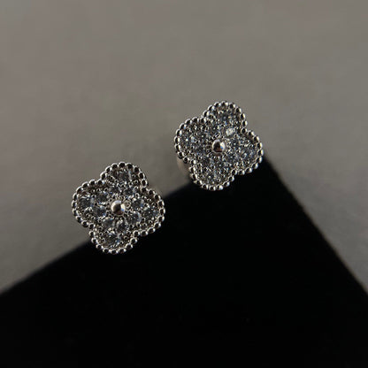 [Clover Jewelry]CLOVER MINI DIAMOND STUD EARRINGS